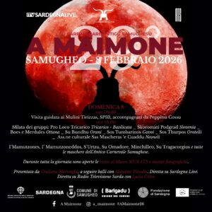 locandina programma a Maimone 2026 carnevale Samugheo