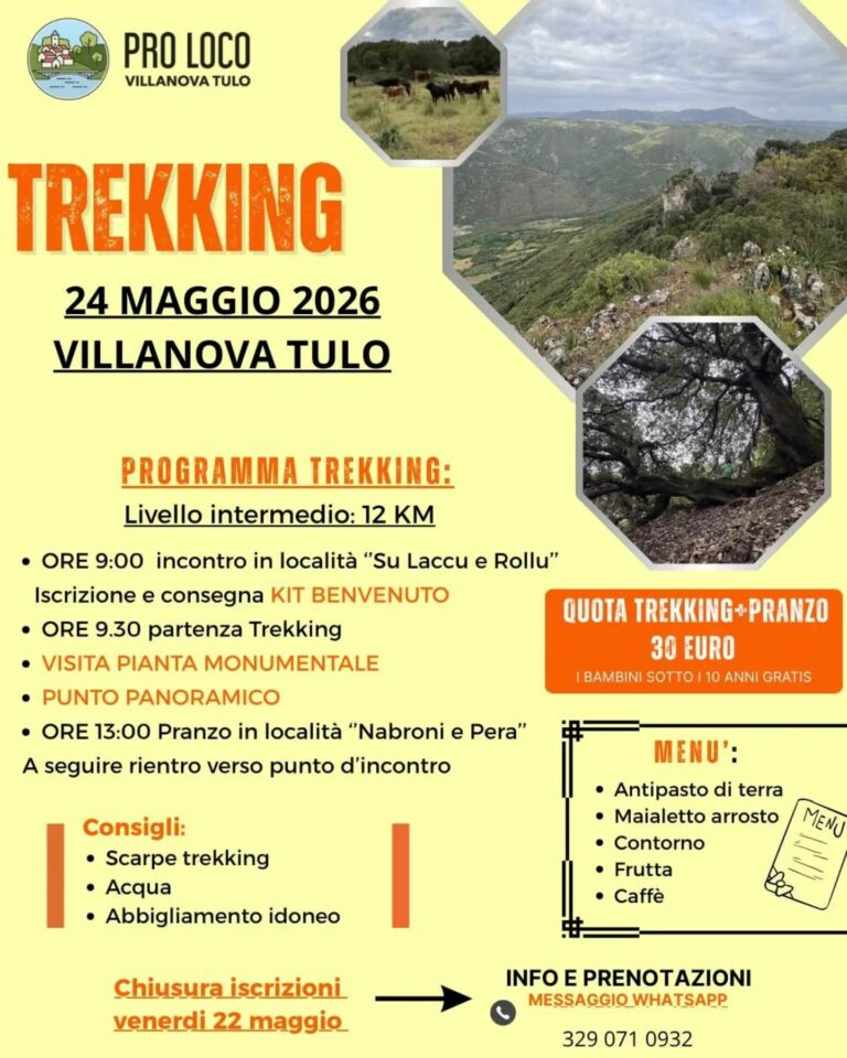 Trekking a Villanova Tulo