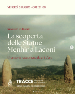 locandina statue menhir laconi 3 luglio 2026