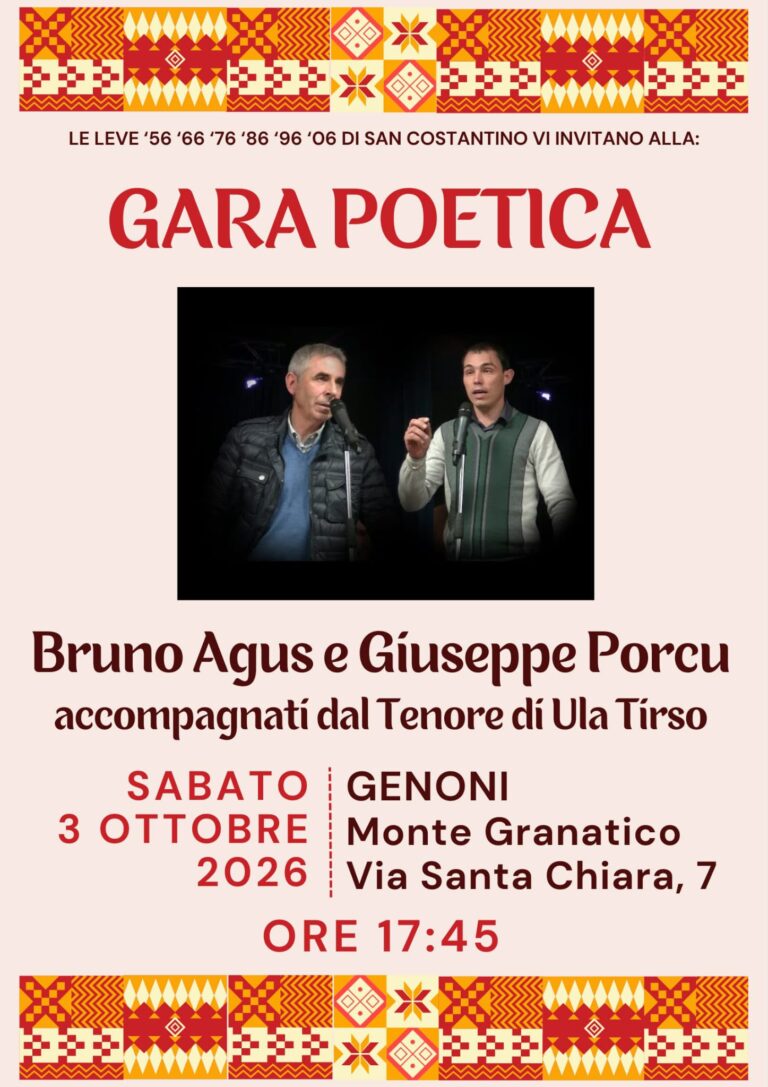 GARA POETICA con Agus, Porcu e il Tenore di Ulà Tirso