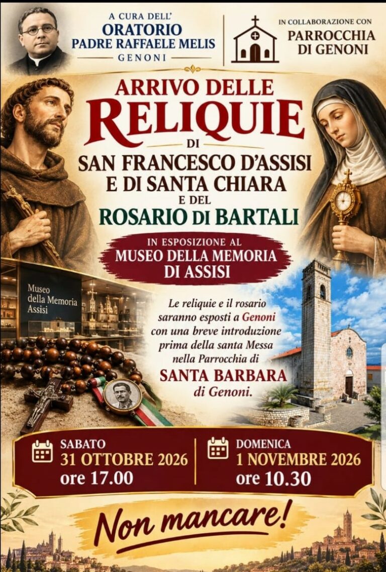 Arrivo delle reliquie di San Francesco, Santa Chiara e del Rosario di Bartali